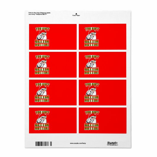 Mad Santa Label (Full Sheet)