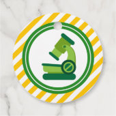 Mad Science Birthday Baby shower Bedankjes Labels (Achterkant)