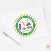 Mad Science Birthday Baby shower Ronde Sticker (Envelop)