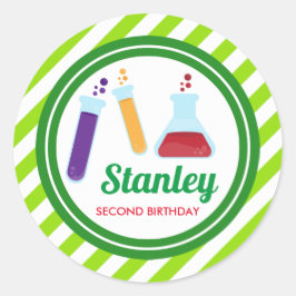 Mad Science Birthday Baby shower Ronde Sticker