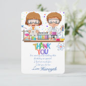 Mad Science Birthday Dank je wel Bedankkaart (Staand voorkant)