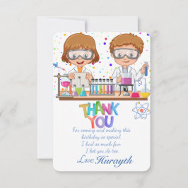 Mad Science Birthday Dank je wel Bedankkaart