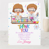 Mad Science Birthday Dank je wel Bedankkaart (Voorkant)