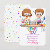 Mad Science Birthday Dank je wel Bedankkaart (Voorkant / Achterkant)