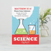Mad Science Birthday Invitation Kaart (Staand voorkant)