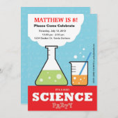 Mad Science Birthday Invitation Kaart (Voorkant / Achterkant)
