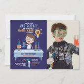 Mad Science Birthday Party Experimentfoto Kaart (Voorkant)