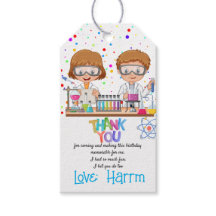 Mad Science Birthday Party Favor/Bedankt Label