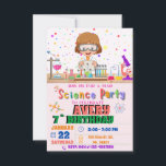 Mad Science Birthday Party Invitation for Girl Kaart<br><div class="desc">Verrijk je gasten met deze kleurrijke uitnodiging van een wetenschapsparter voor een meisje met wetenschappelijke elementen zoals experimentele tools en een wetenschapper die een experiment uitvoert. Kleurrijke stippen zijn voor de achtergrond. Voeg eenvoudig uw gebeurtenisdetails op deze makkelijk te gebruiken sjabloon toe om het één-van-een-soort uitnodiging te maken. Bekijk de...</div>