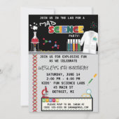 Mad Science Birthday Party Invitation Kaart (Voorkant)