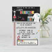 Mad Science Birthday Party Invitation Kaart (Staand voorkant)