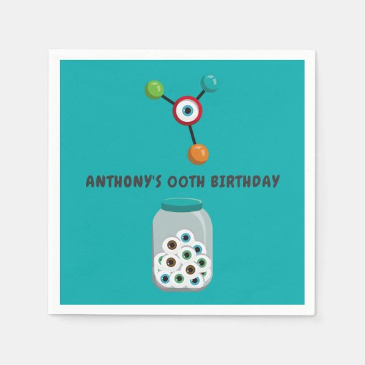 Mad Science Birthday Party Servet (Voorkant)