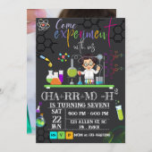 Mad Science Birthday Party: Uitnodiging voor jonge (Voorkant / Achterkant)