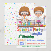 Mad Science Birthday Party: Uitnodiging voor jonge (Voorkant / Achterkant)