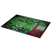 Mad Science Geek Kitchen Glass Cutting Board 2 Snijplank (Hoek)