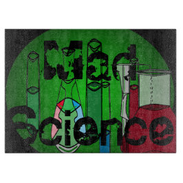 Mad Science Geek Kitchen Glass Cutting Board 2 Snijplank