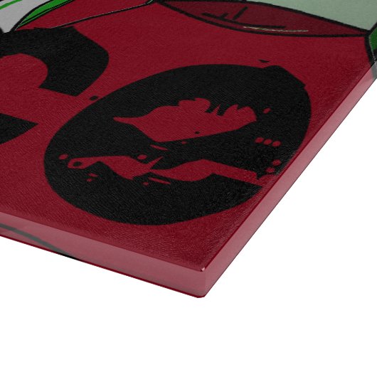 Mad Science Geek Kitchen Glass Cutting Board 2 Snijplank (Hoek)