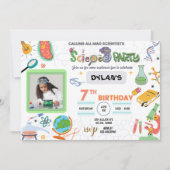 Mad Science Party, Scientist Birthday Invitation Kaart (Voorkant)