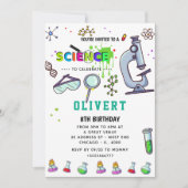 Mad Science Party Uitnodiging voor verjaardag (Voorkant)