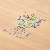 Mad Science Party Uitnodiging voor verjaardag (Laagn)