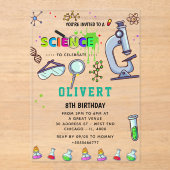 Mad Science Party Uitnodiging voor verjaardag (Voorkant)