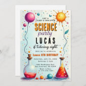 Mad Science Party Uitnodiging voor verjaardag (Voorkant / Achterkant)