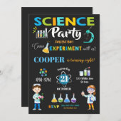 Mad Science Party verjaardagsuitnodiging jongen Kaart (Voorkant / Achterkant)