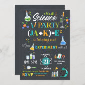 Mad Science Party verjaardagsuitnodiging jongen Kaart (Voorkant / Achterkant)