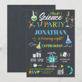 Mad Science Party verjaardagsuitnodiging jongen Kaart (Voorkant / Achterkant)