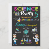 Mad Science Party verjaardagsuitnodiging meisje Kaart (Voorkant)