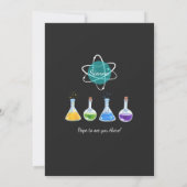 Mad Science Party verjaardagsuitnodiging meisje Kaart (Achterkant)