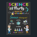 Mad Science Party verjaardagsuitnodiging meisje Kaart<br><div class="desc">Personaliseer deze geweldige wetenschapsfeestuitnodiging met de naam, leeftijd en partijgegevens van uw kind gemakkelijk en snel, druk gewoon op de knop Aanpassen om de stijl en plaatsing van de tekst verder te rangschikken en te formatteren. Sommige van de afbeeldingen kunnen worden verplaatst om uw feestgegevens te huisvesten. (c) De Happy...</div>
