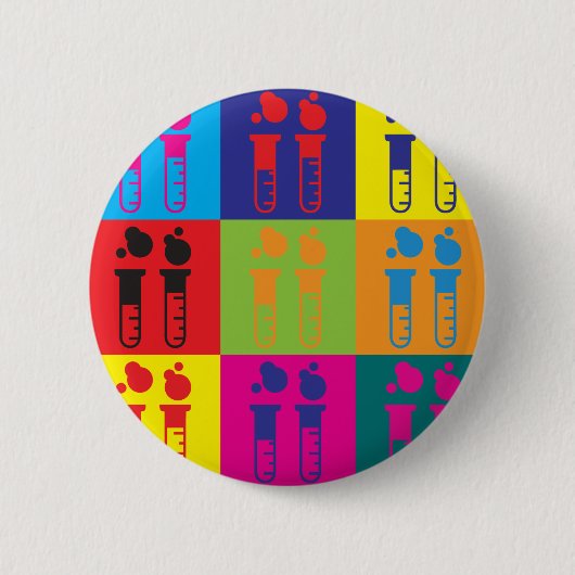 Mad Science Pop Art Ronde Button 5,7 Cm (Voorkant)