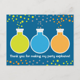 Mad Science Scientist Birthday Party Dank je Briefkaart