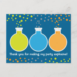 Mad Science Scientist Verjaardagsfeest Dank U Briefkaart