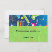 Mad Science verjaardagsfeestje bedankje Bedankkaart (Achterkant)