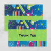 Mad Science verjaardagsfeestje bedankje Bedankkaart (Voorkant / Achterkant)