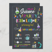 Mad Science verjaardagsfeestje schoolbordmeisje Kaart (Voorkant / Achterkant)