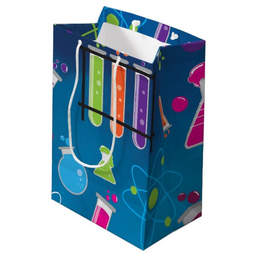 Mad Science Wetenschapper Verjaardagsfeestje Gift  Medium Cadeauzakje (Achterkant Gekanteld)