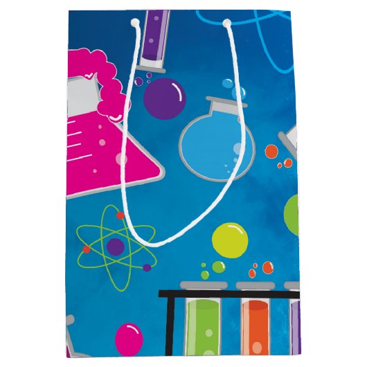 Mad Science Wetenschapper Verjaardagsfeestje Gift  Medium Cadeauzakje (Voorkant)