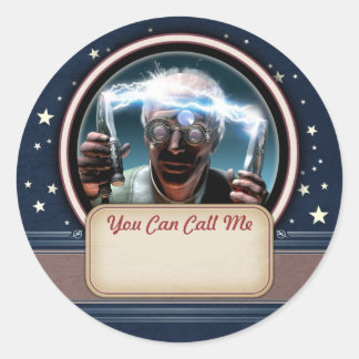 Mad Scientist #2 Naam Tag Stickers