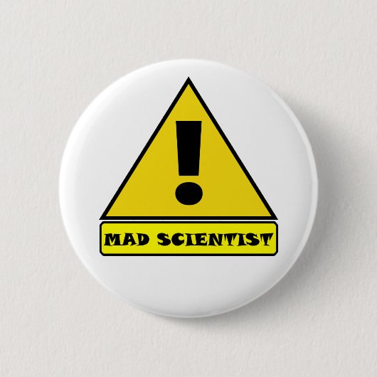 Mad Scientist Badge Ronde Button 5,7 Cm (Voorkant)
