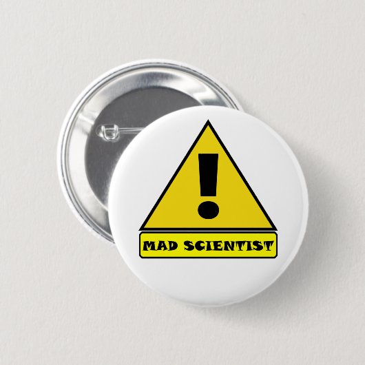 Mad Scientist Badge Ronde Button 5,7 Cm (Voorkant /achterkant)