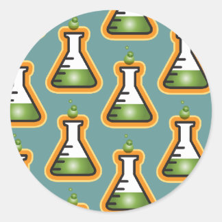 Mad Scientist Beakers Ronde Sticker