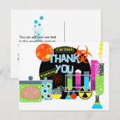 Mad Scientist Bedankt Briefkaart (Voorkant / Achterkant)