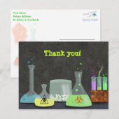 Mad Scientist Bedankt Briefkaart (Voorkant / Achterkant)