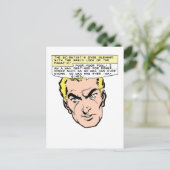 Mad Scientist bedreigt stripboekpanel Briefkaart (Staand voorkant)