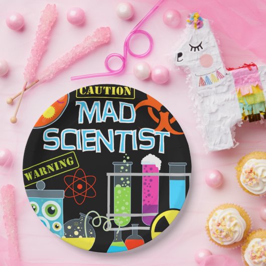 Mad Scientist Birthday Paper Borden Papieren Bordje (Feest)