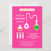 Mad Scientist Birthday Party Invitation Kaart (Voorkant)