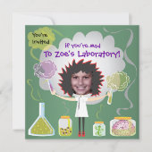 Mad Scientist Birthday Party Invitations Kaart (Voorkant)
